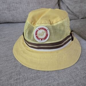 Vintage Fitsall Bucket Hat - Yellow - Regular Or Large Fit Maui Hawaii